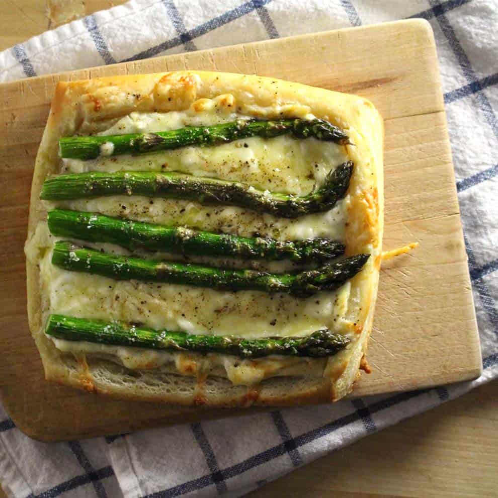 Asparagus Tart with Goat Cheese and Gruyere