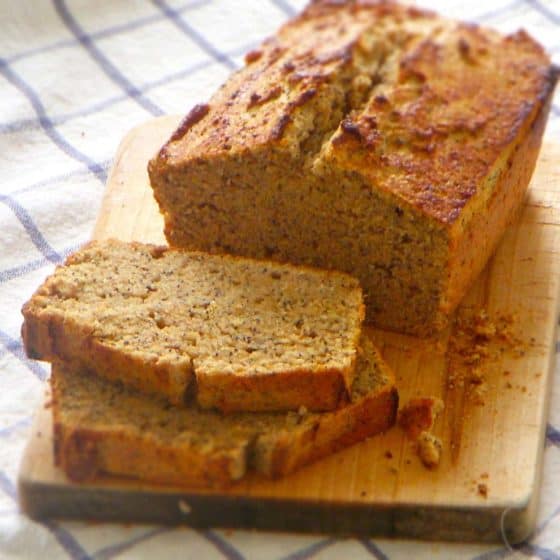 Whole grain lemon poppy seed bread