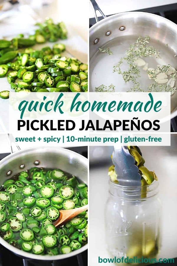 Pinterest image for pickled jalapeños.