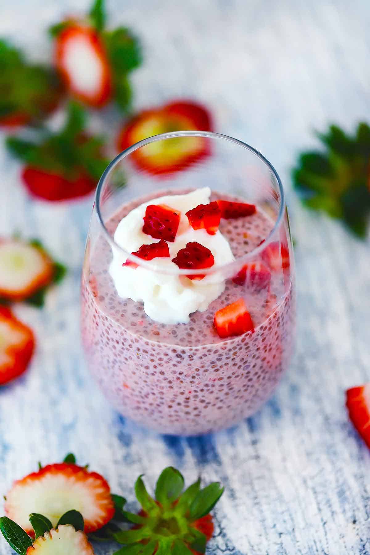 Strawberry Chia Seed Pudding