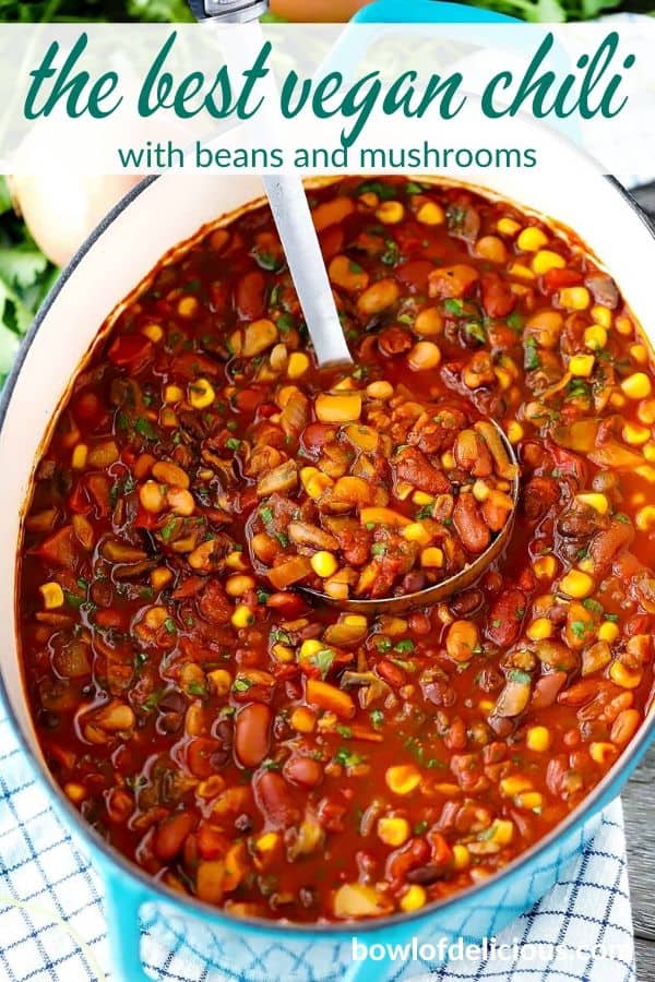 Pinterest image for vegetarian chili