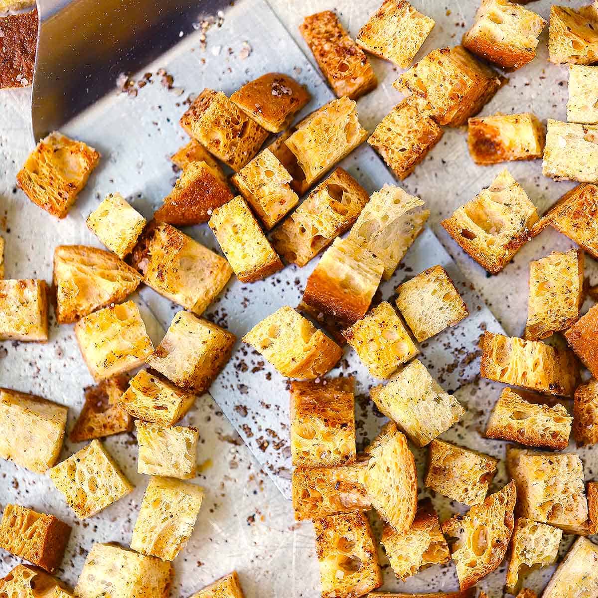 How to make Homemade Croutons - Bowl of Delicious