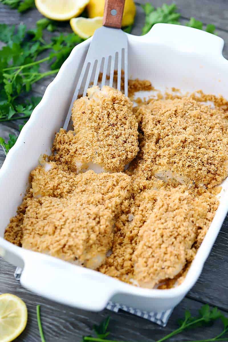 New England baked haddock is one of the most delicious fish dishes you will ever have, yet it is so simple! With only three ingredients and 5 minutes of hands-on time, you will have an elegant, crowd-pleasing meal.