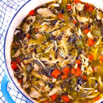 Low Calorie Chicken and Wild Rice Soup