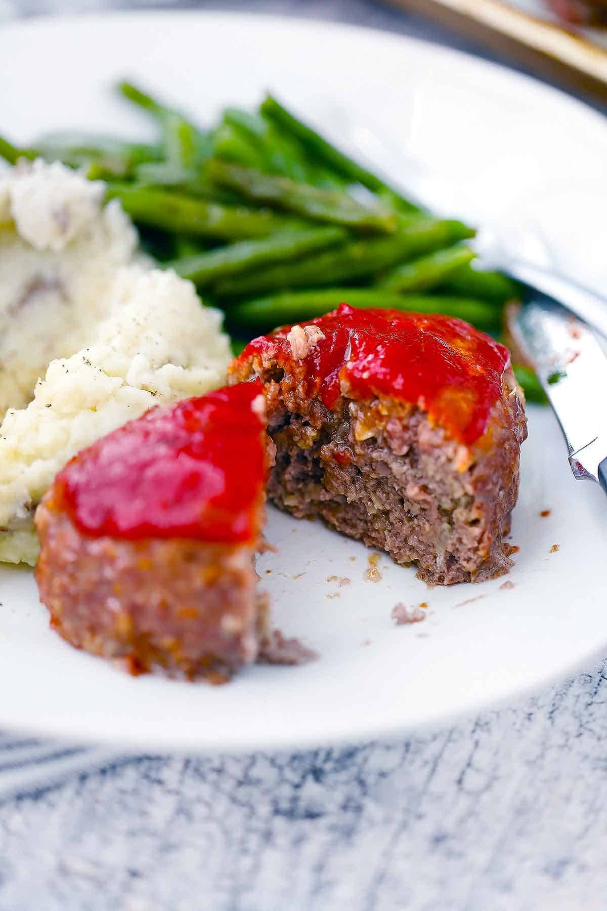 Mini Meatloaves (quick and easy, gluten free) - Bowl of Delicious