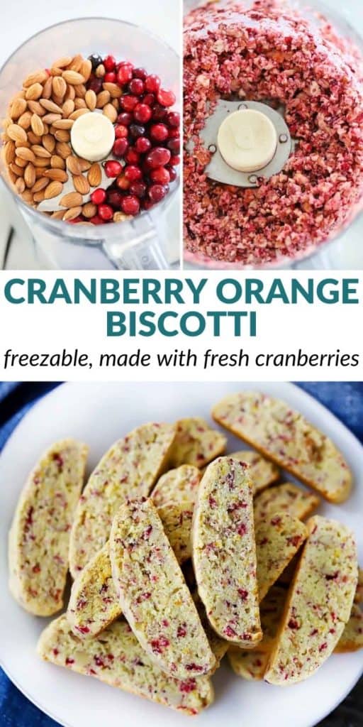 pinterest image for cranberry orange biscotti