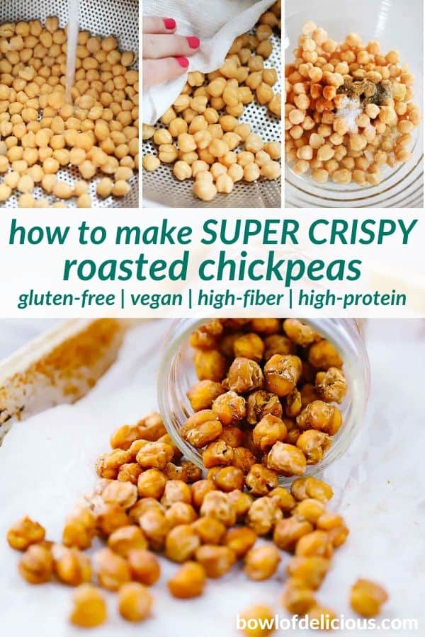 pinterest image for roasted chickpeas.