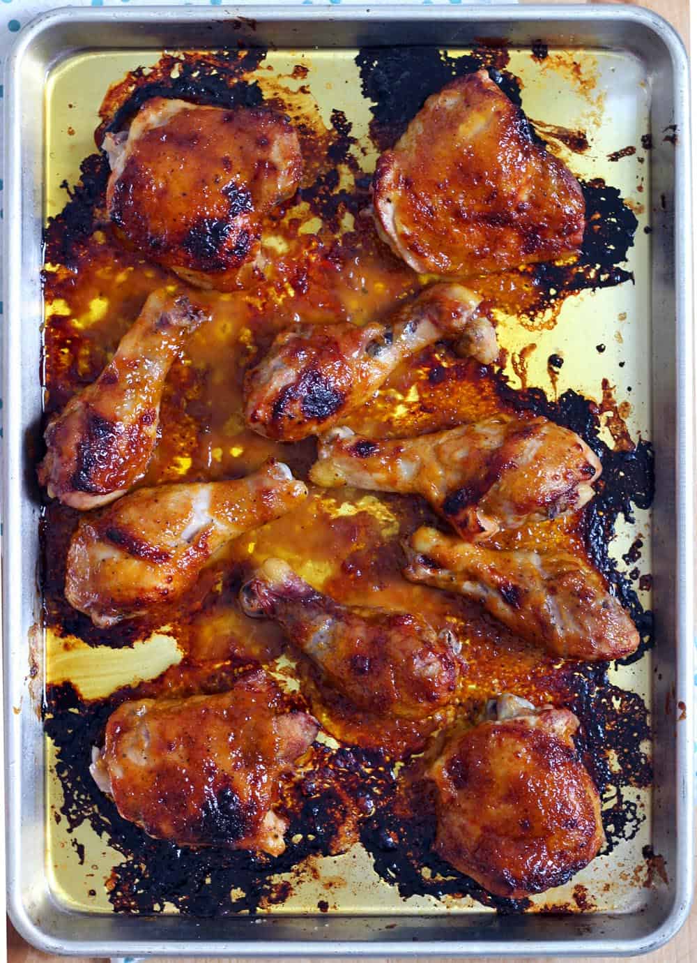 Two Ingredient Crispy Oven Baked BBQ Chicken