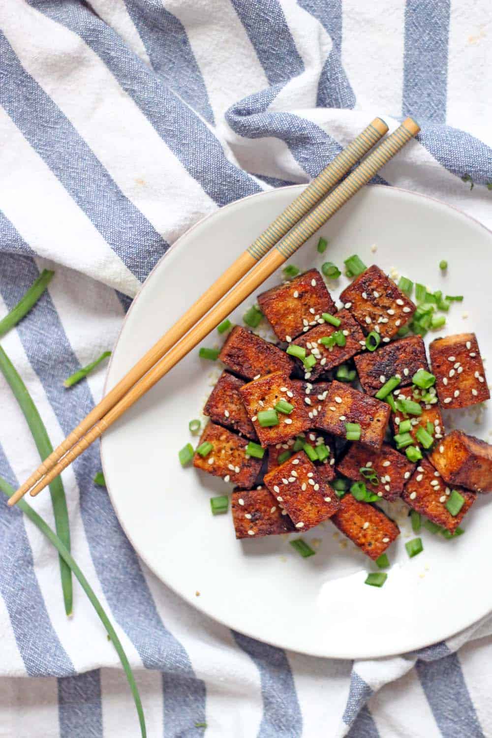 Pan Seared Soy Sauce and Black Pepper Tofu | This is the best and easiest way to prepare tofu that's crispy, simply flavored and salty, and goes with pretty much anything! No breading or deep frying required.