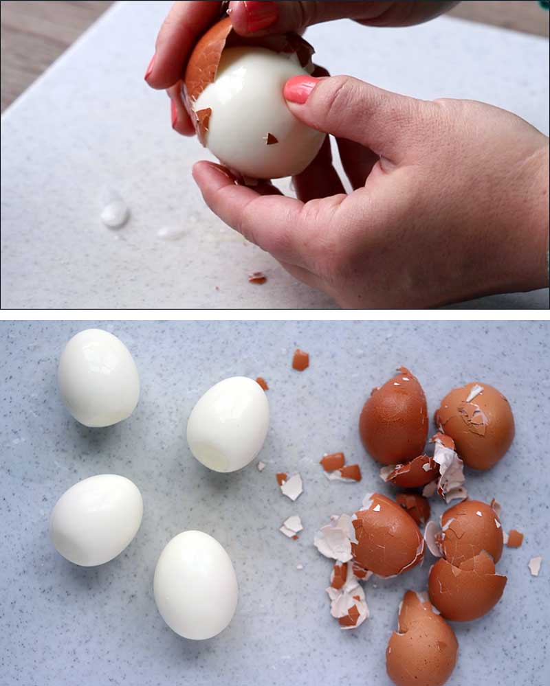 How to gently peel a hard boiled egg