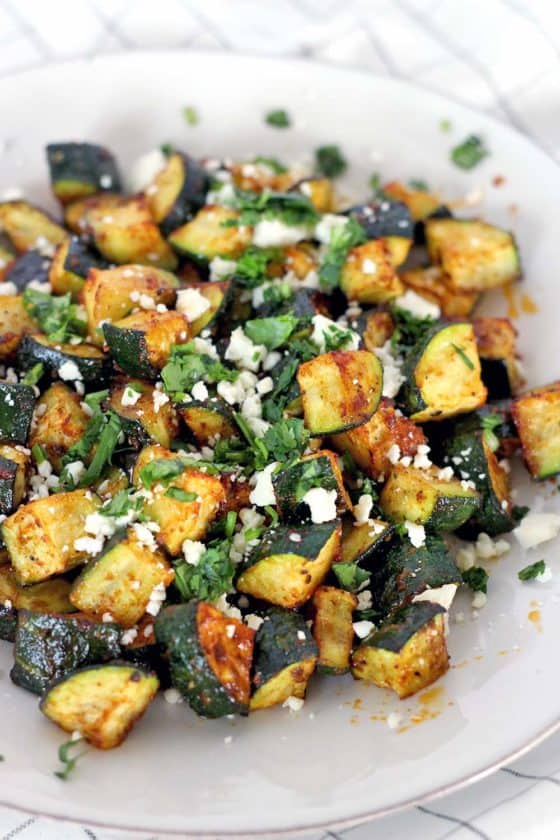 Mexican Inspired Roasted Zucchini