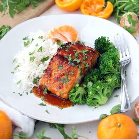 Mandarin Orange Glazed Salmon