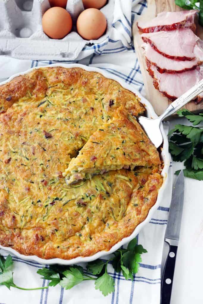 Crustless Ham and Zucchini Quiche Bowl of Delicious