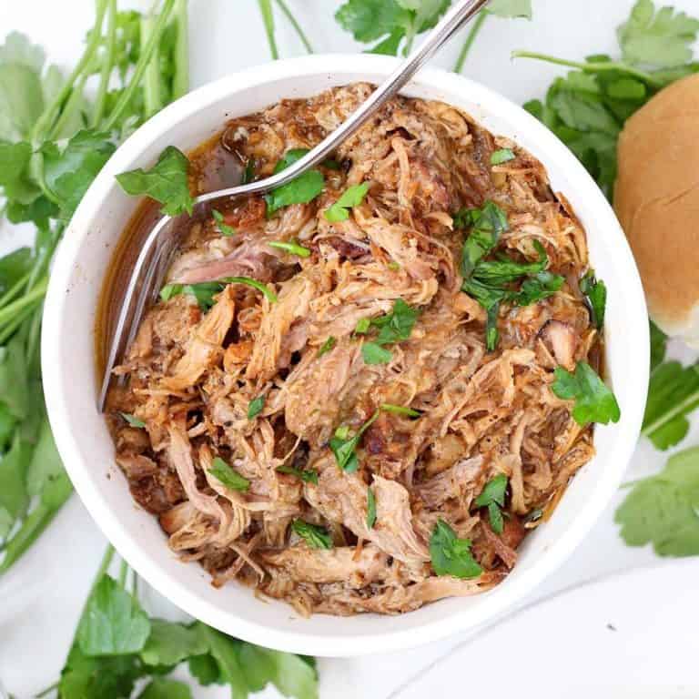 Instant Pot Pulled Pork (low carb, paleo, whole30) Bowl of Delicious