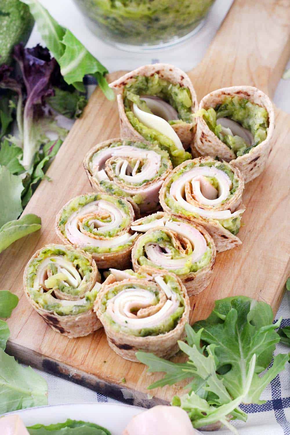 These Turkey Roll-Ups are spread with yummy, veggie-packed Zucchini Butter instead of mayo for an easy meal-prep sandwich for lunches all week long! Great for back-to-school and super kid friendly. Use any leftover zucchini butter in an omelette, as a dip, or to stuff chicken breasts.