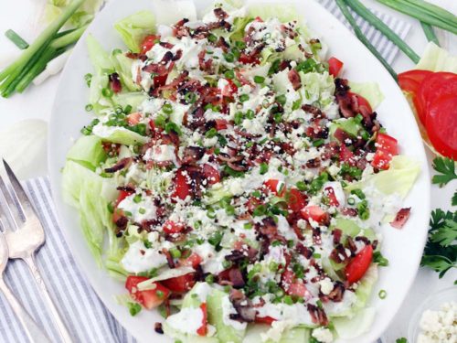princess polly baby blue dress Deconstructed Wedge Salad with Homemade Blue Cheese Dressing