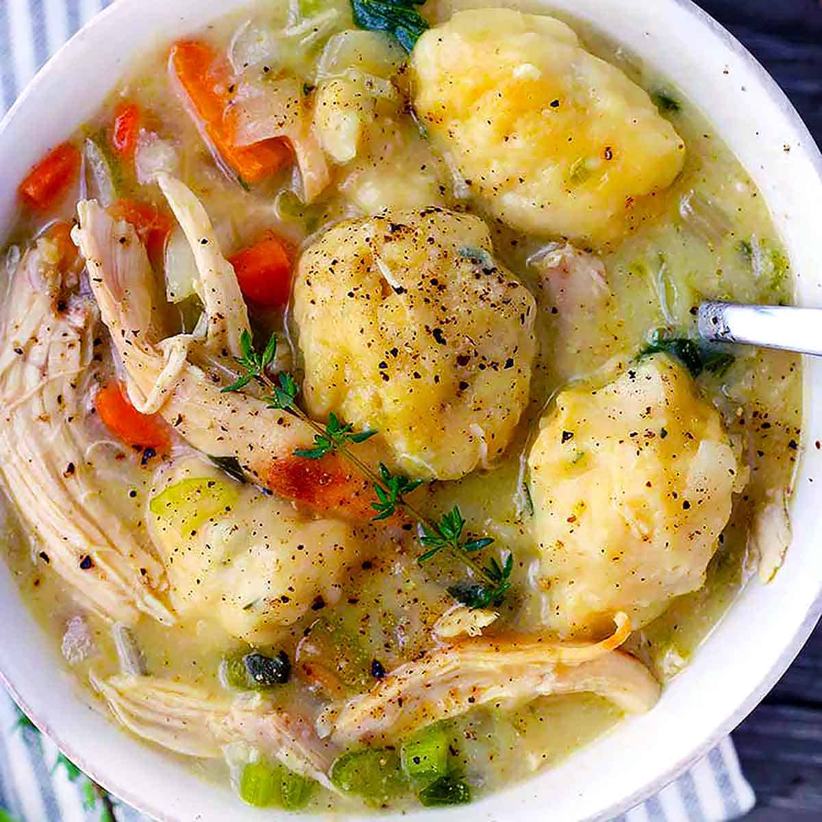Easy Chicken and Dumplings from Scratch 