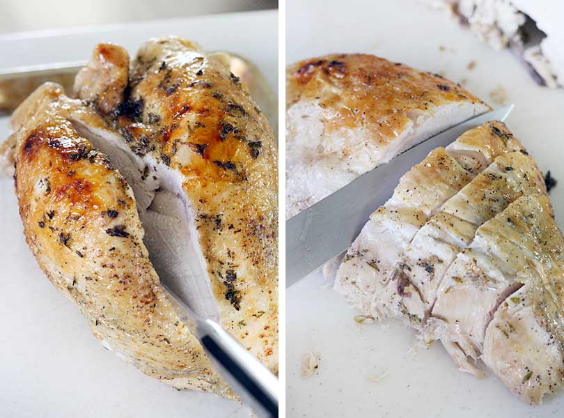This Instant Pot Turkey Breast with Lemon and Thyme is a Thanksgiving game changer! Cook the whole thing in under an hour for juicy, tender bone-in, skin-on turkey breast.
