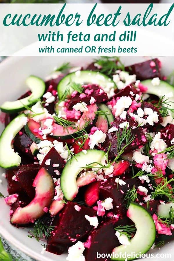 pinterest image for beet salad.