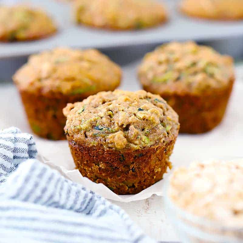 Healthy Zucchini Muffins (made with Olive Oil and Whole Grains) - Bowl ...
