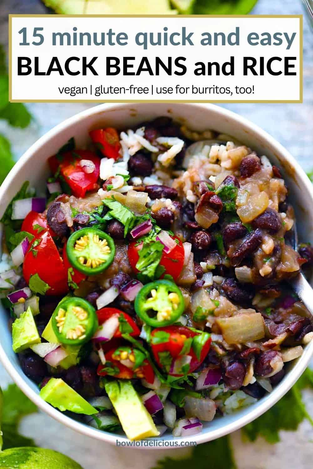 Easy Rice And Beans Easy 20-Minute Black Beans and Rice - Bowl of Delicious