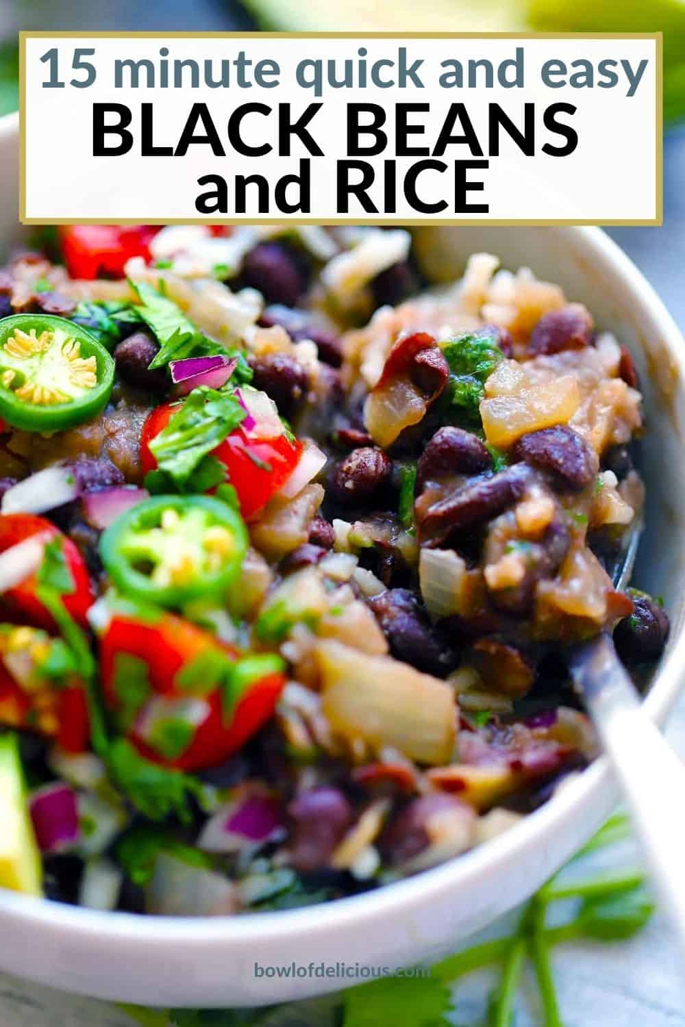 Easy Rice And Beans Easy 20-Minute Black Beans and Rice - Bowl of Delicious
