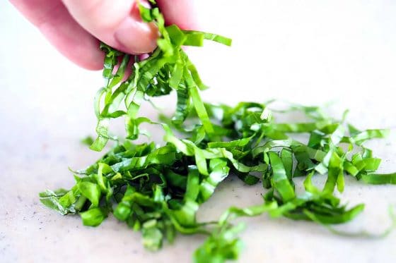 How to Cut a Chiffonade of Basil (or mint, spinach, etc.)