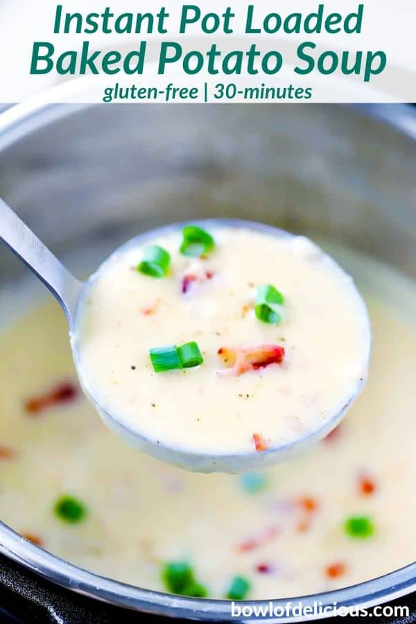 pinterest image for baked potato soup