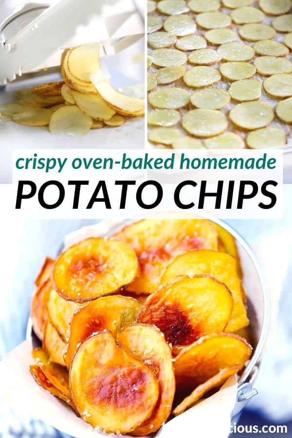pinterest image for baked potato chips