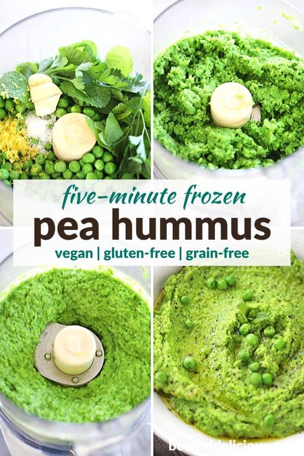 pinterest image for pea hummus