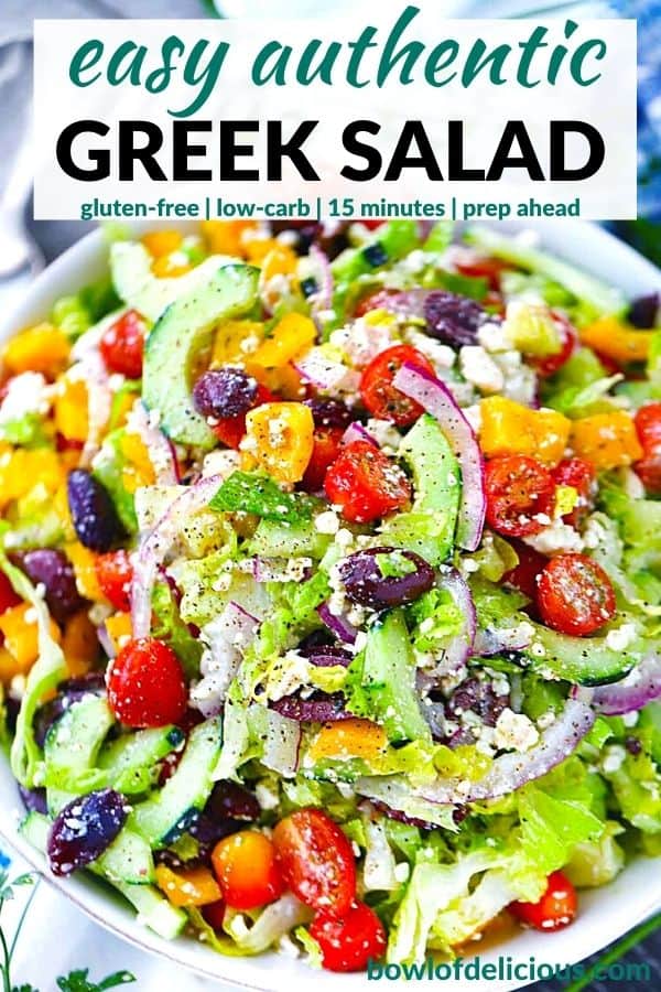 Pinterest image for Greek Salad.