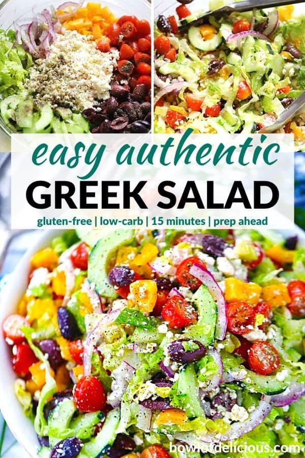 Pinterest image for Greek Salad.
