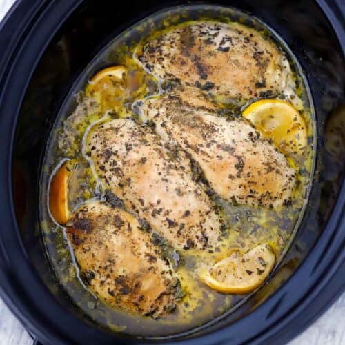 Easy Slow Cooker Chicken Breasts (juicy + flavorful!) Bowl of Delicious