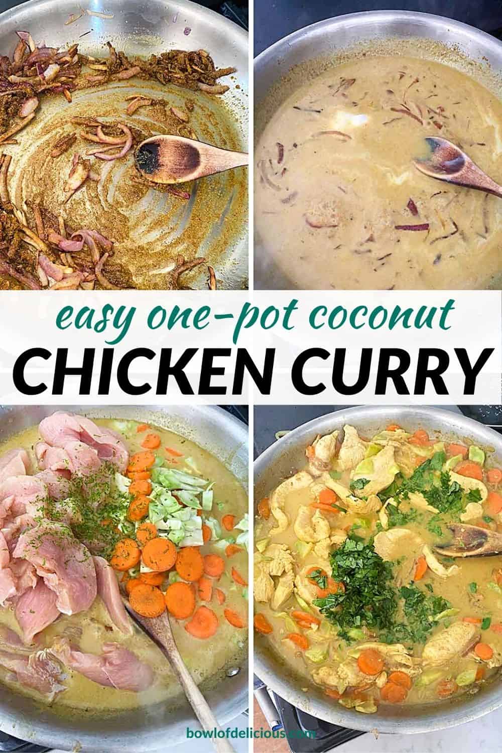 Coconut Chicken Curry (25 minute recipe) - Bowl of Delicious