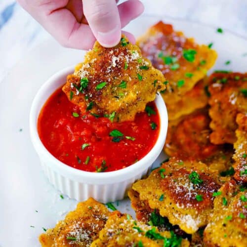 Toasted Ravioli (Pan Fried or Baked) - Bowl of Delicious