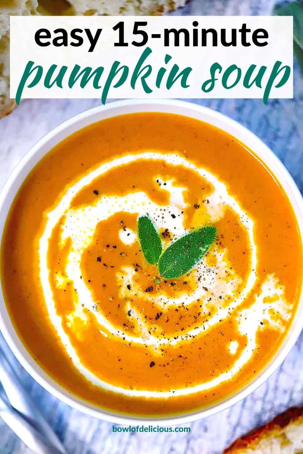Easy Pumpkin Soup with Canned Pumpkin Bowl Of Delicious
