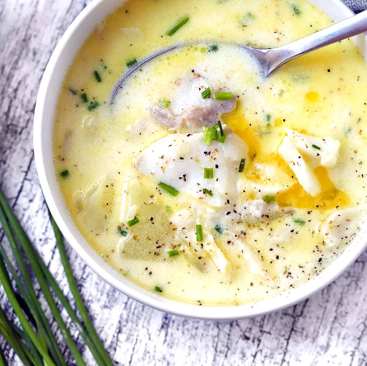 New England Fish Chowder - Bowl of Delicious