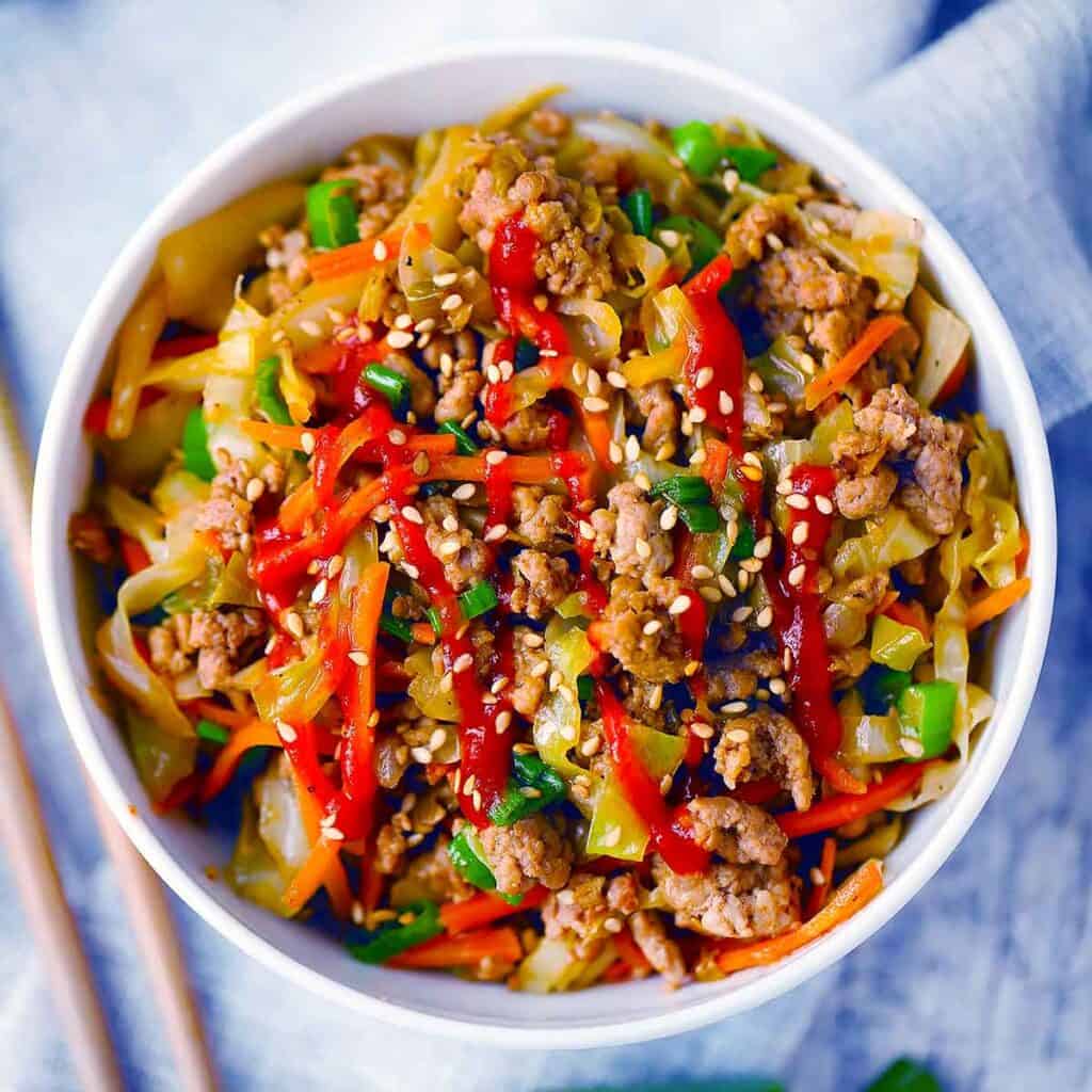 Egg Roll in a Bowl - Bowl of Delicious