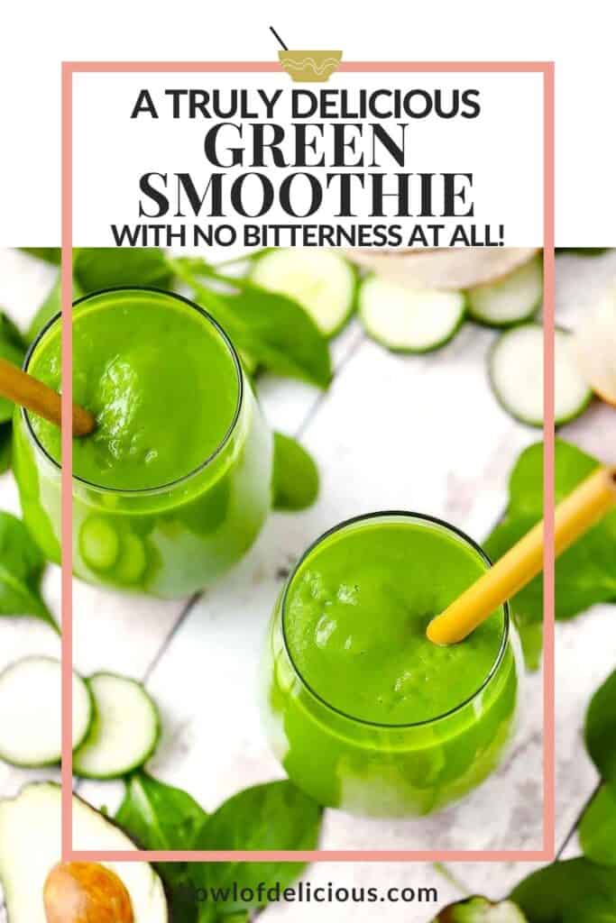 Pinterest image for green smoothies.
