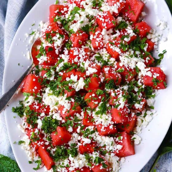 Watermelon Feta Salad with Mint