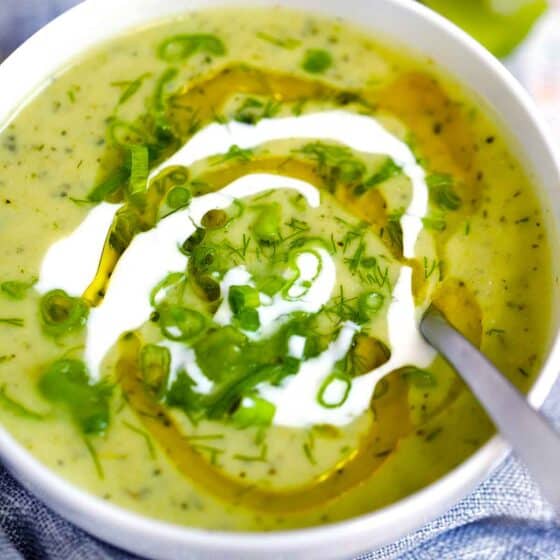 Zucchini Soup with Yogurt, Lemon, and Dill